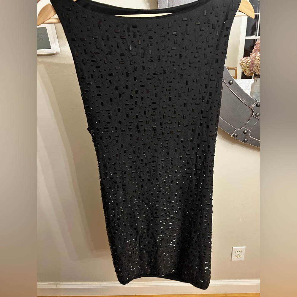 Black Windsor Bodycon Mini Dress with open back - L